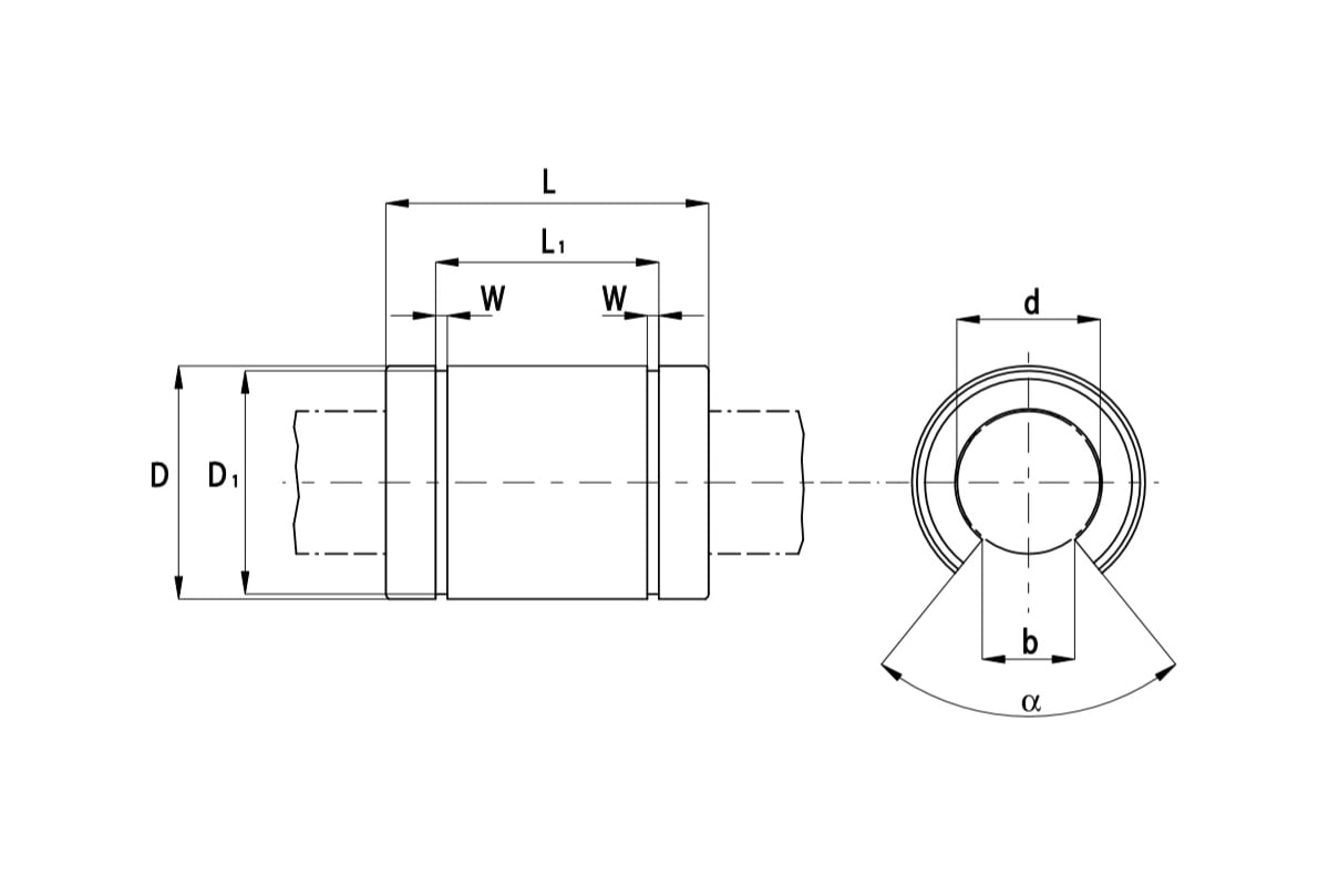 Линейный подшипник TECHNIX LME30UUOPTEСHNIX