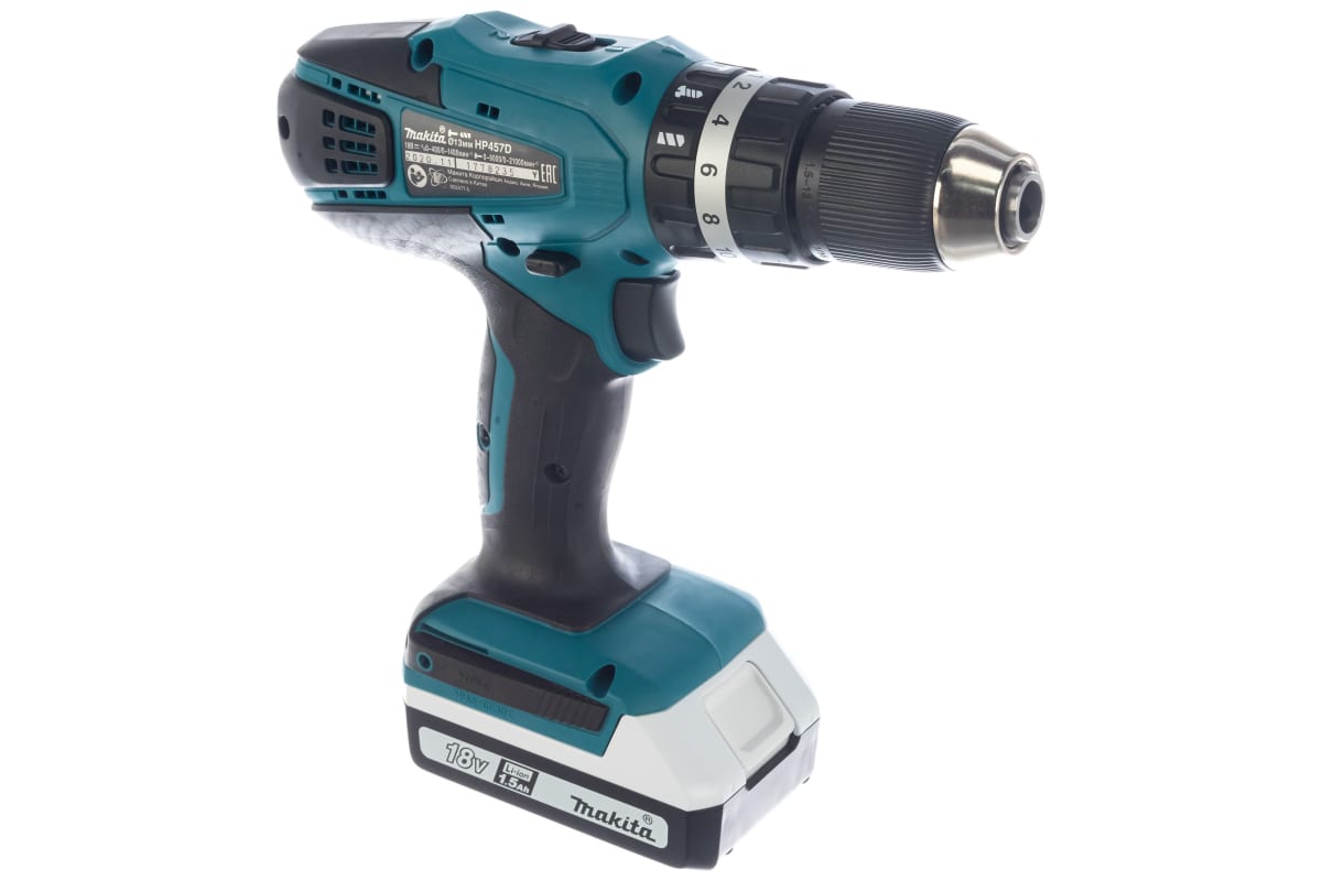 Аккумуляторная дрель-шуруповерт Makita HP457DWE