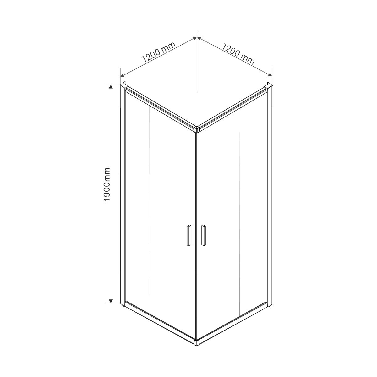 Душевой уголок Vincea Garda VSS-1G1212CLB 120x120 черный, прозрачное