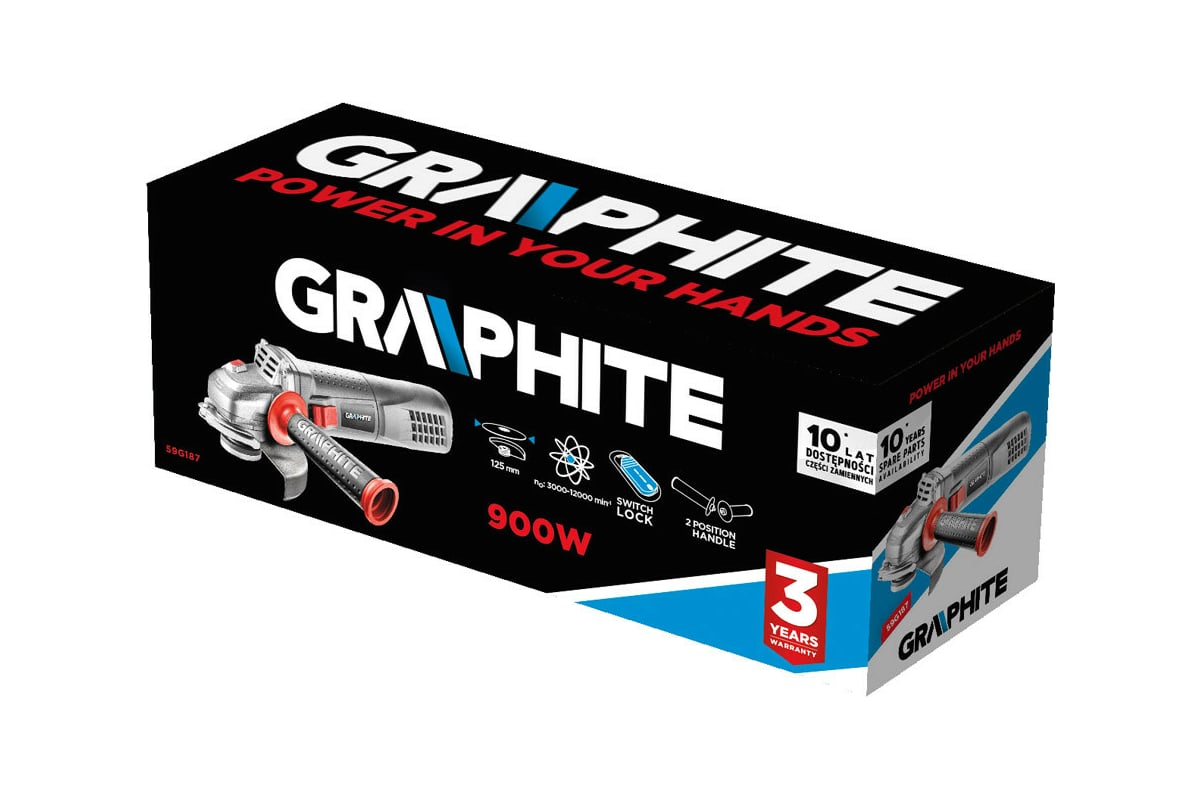 Угловая шлифмашина Graphite 59G187