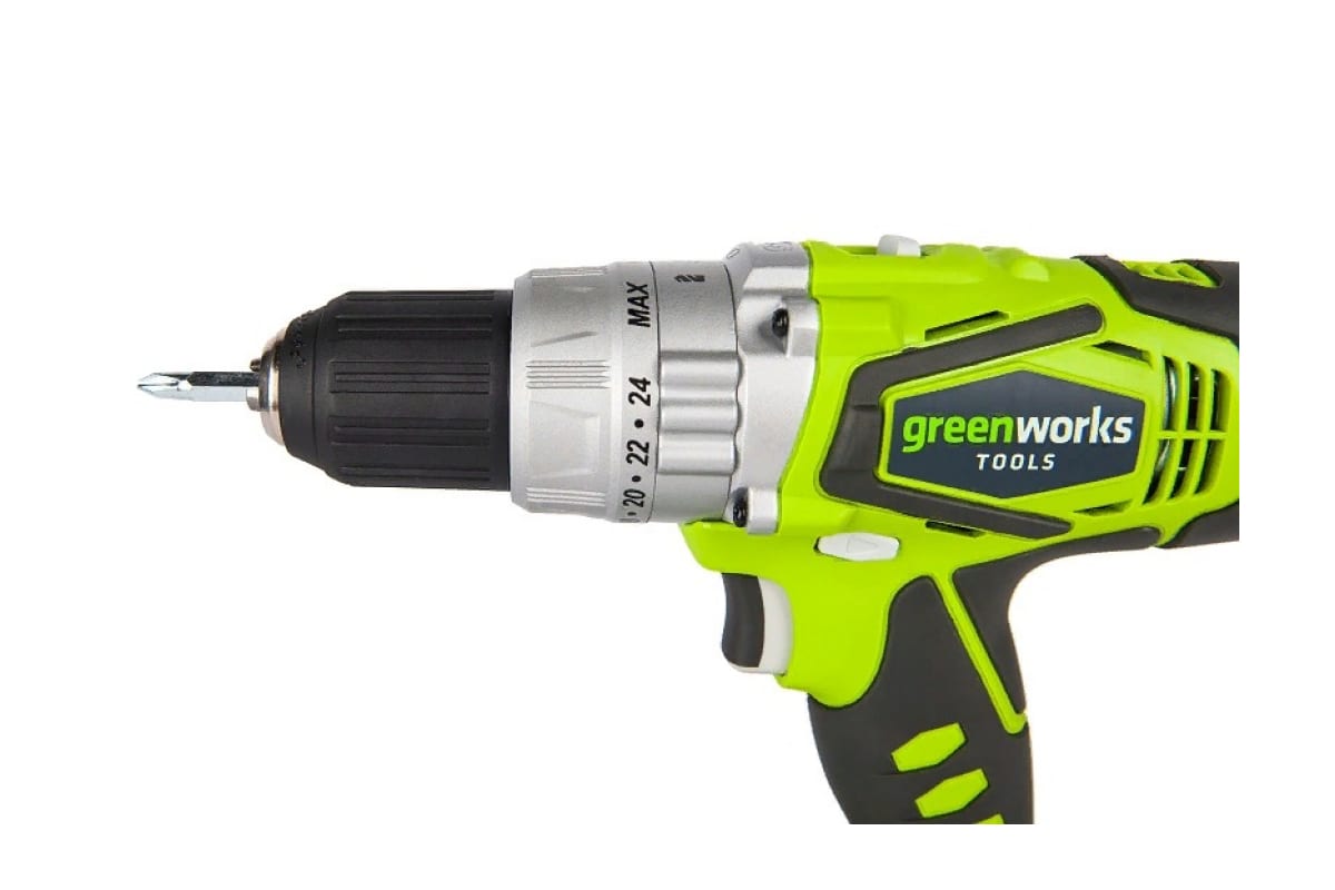 Ударная аккумуляторная дрель-шуруповерт GreenWorks 3802407