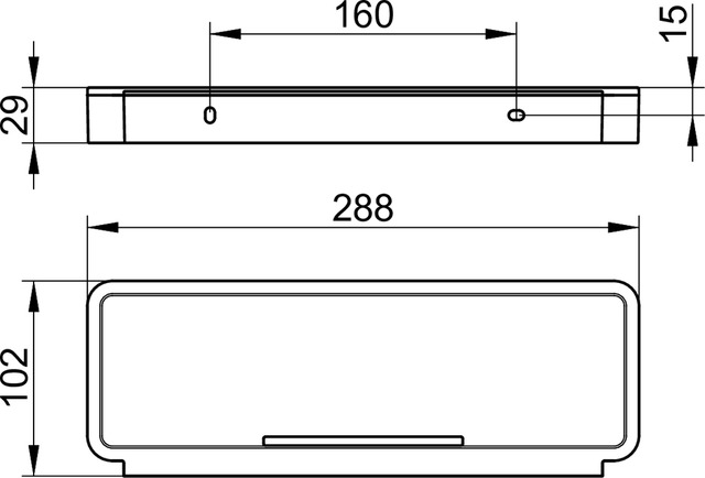 Полка Keuco Plan 14958010037 хром/темно-серый