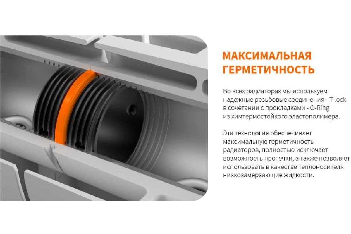 Биметаллический радиатор Теплоприбор BR1-500/4