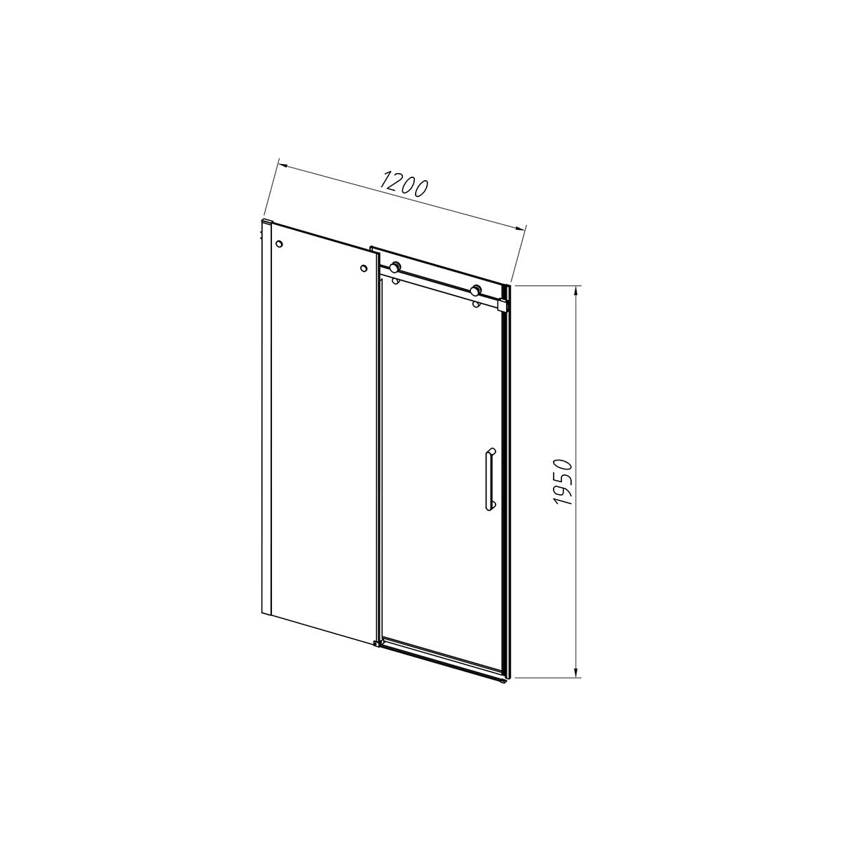 Душевая дверь Vincea Como-N VDS-4CN120CGB 120x195 черный, тонированное