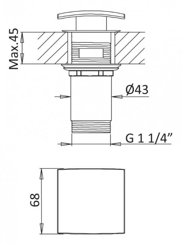 Смеситель для раковины Cezares PORTA-LS1-SS Sunset