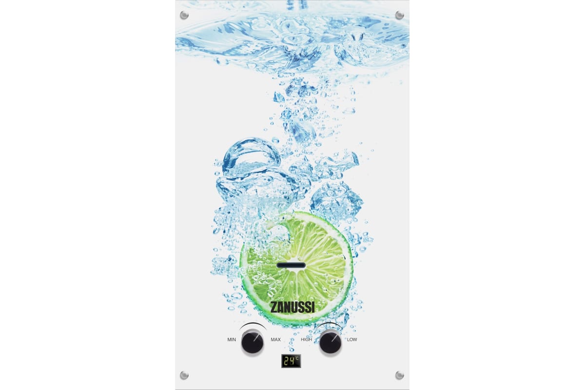 Газовая колонка Zanussi GWH 10 Fonte Glass Lime НС-1077261