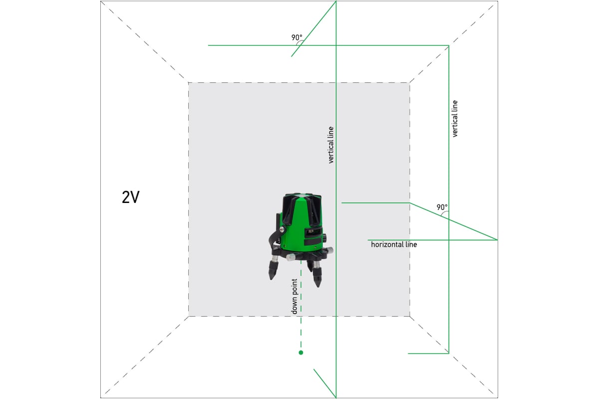 Лазерный уровень ADA 3D Liner 2V Green А00532