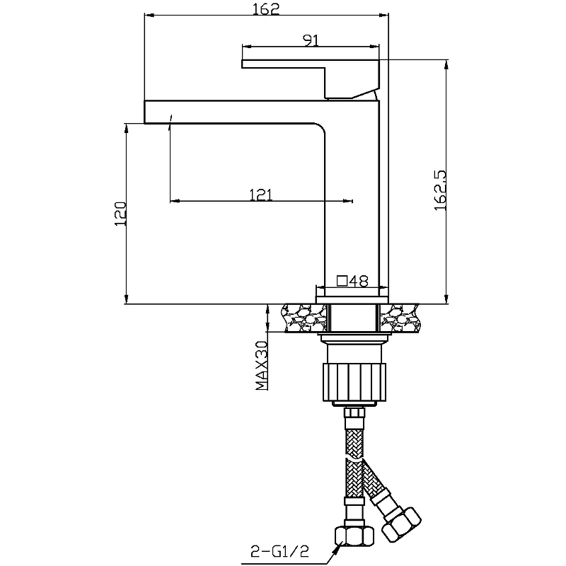 Смеситель для раковины Agger Great A2802144 черный