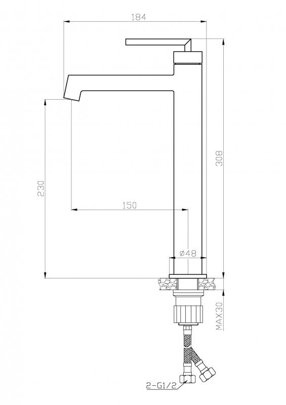 Смеситель для раковины BelBagno ACQUA-LMC