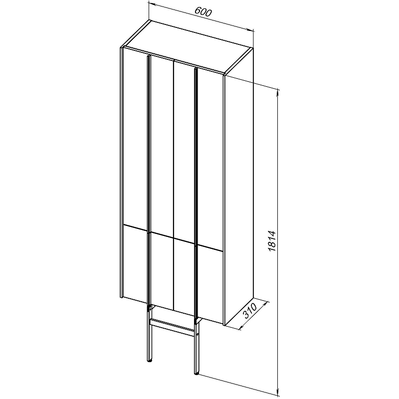 Шкаф-пенал Allen Brau Reality 60 см, рapyrus white matt 1.32003.PWM