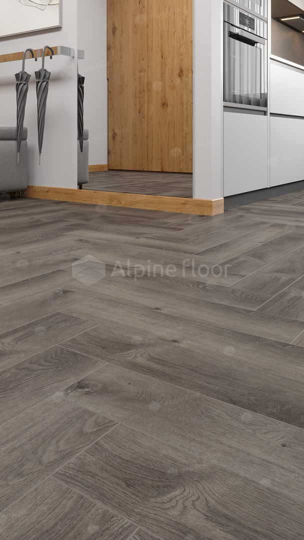 SPC ламинат Alpine Floor Parquet LVT Дуб Мерга 590x118x2,5 мм, ECO 16-13