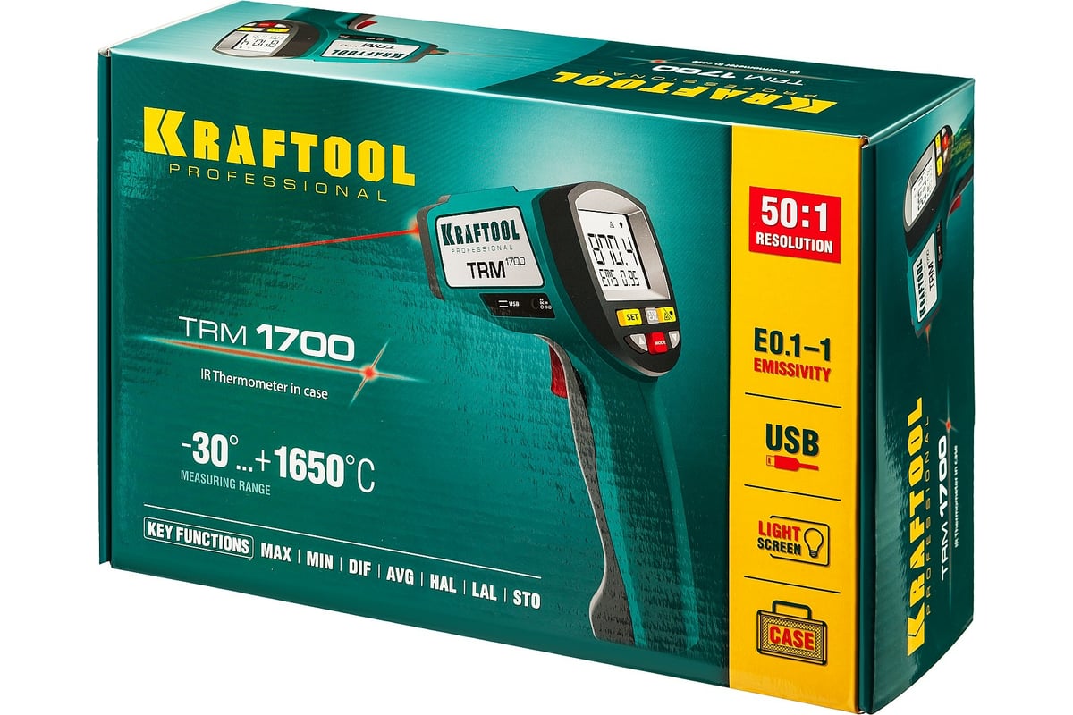 Инфракрасный пирометр Kraftool TRM-1700 45701-1650