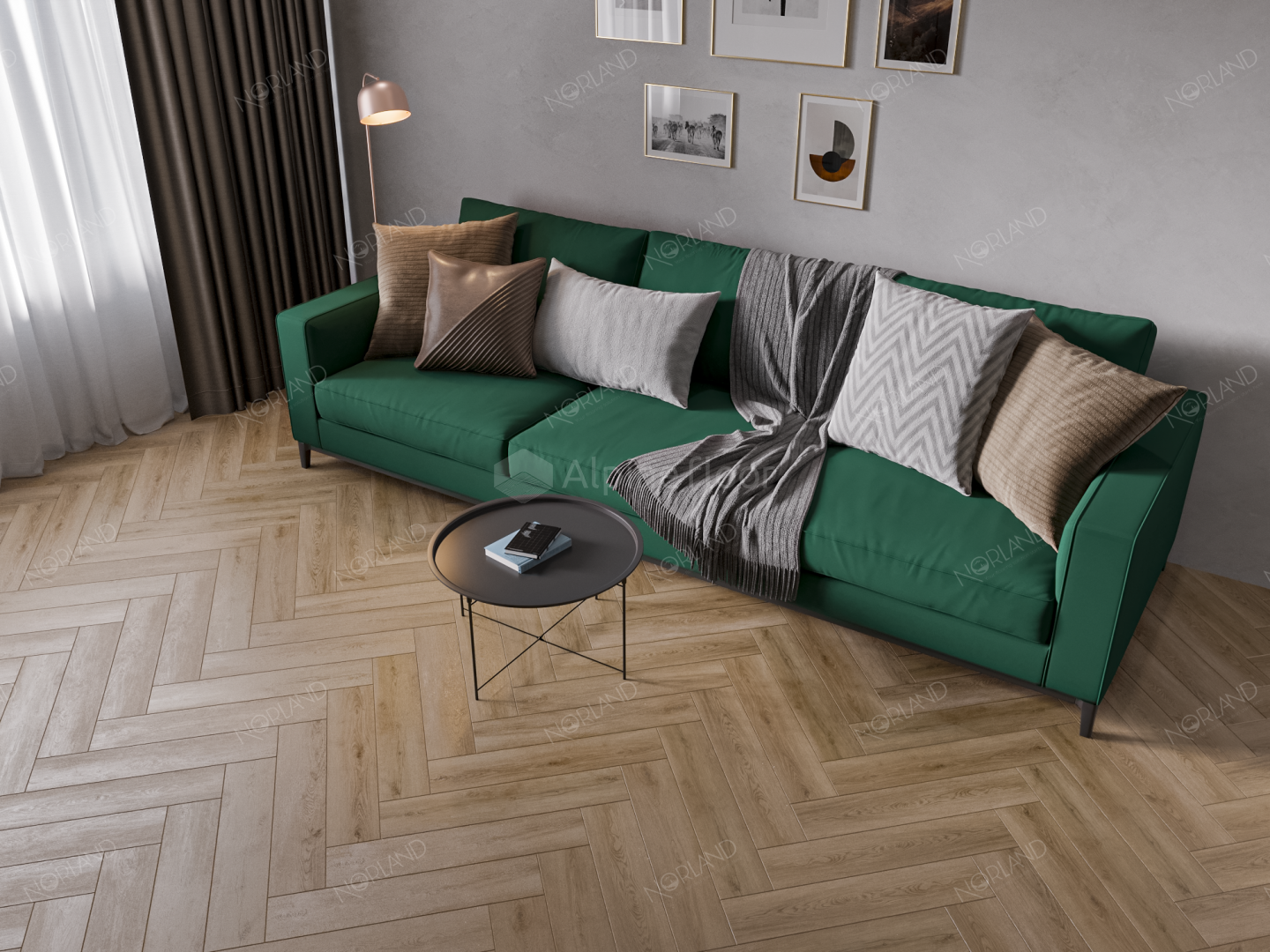 SPC ламинат Norland Lagom Parquet Sot 600x125x3.5 мм, 1033-6B-R