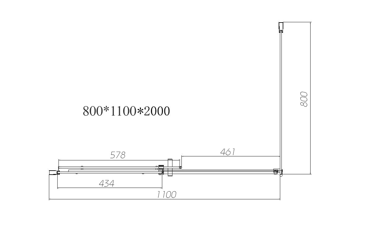 Душевой уголок Vincea Dice VSR-4D8011CL 110x80 хром, прозрачный