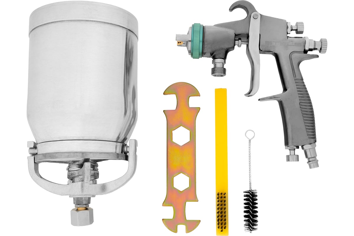Краскораспылитель Stels AS 951 LVLP профессиональный, всасывающего типа, сопло 1.5 мм 57368