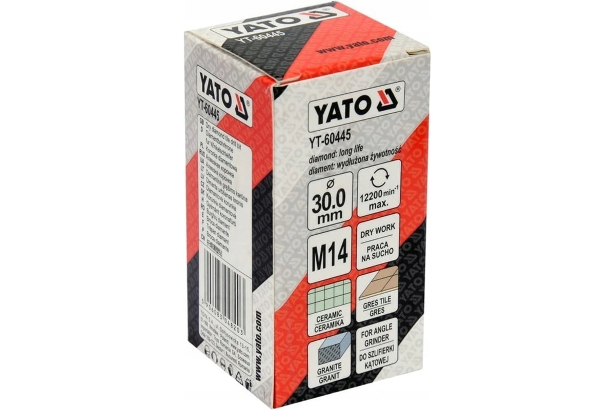 Коронка алмазная 30 мм Yato YT-60445