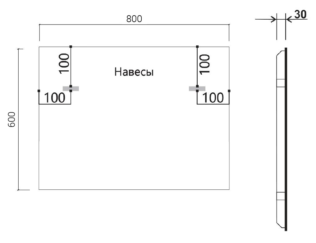 Мебель для ванной Vincea Mia Slim 80 см Beton