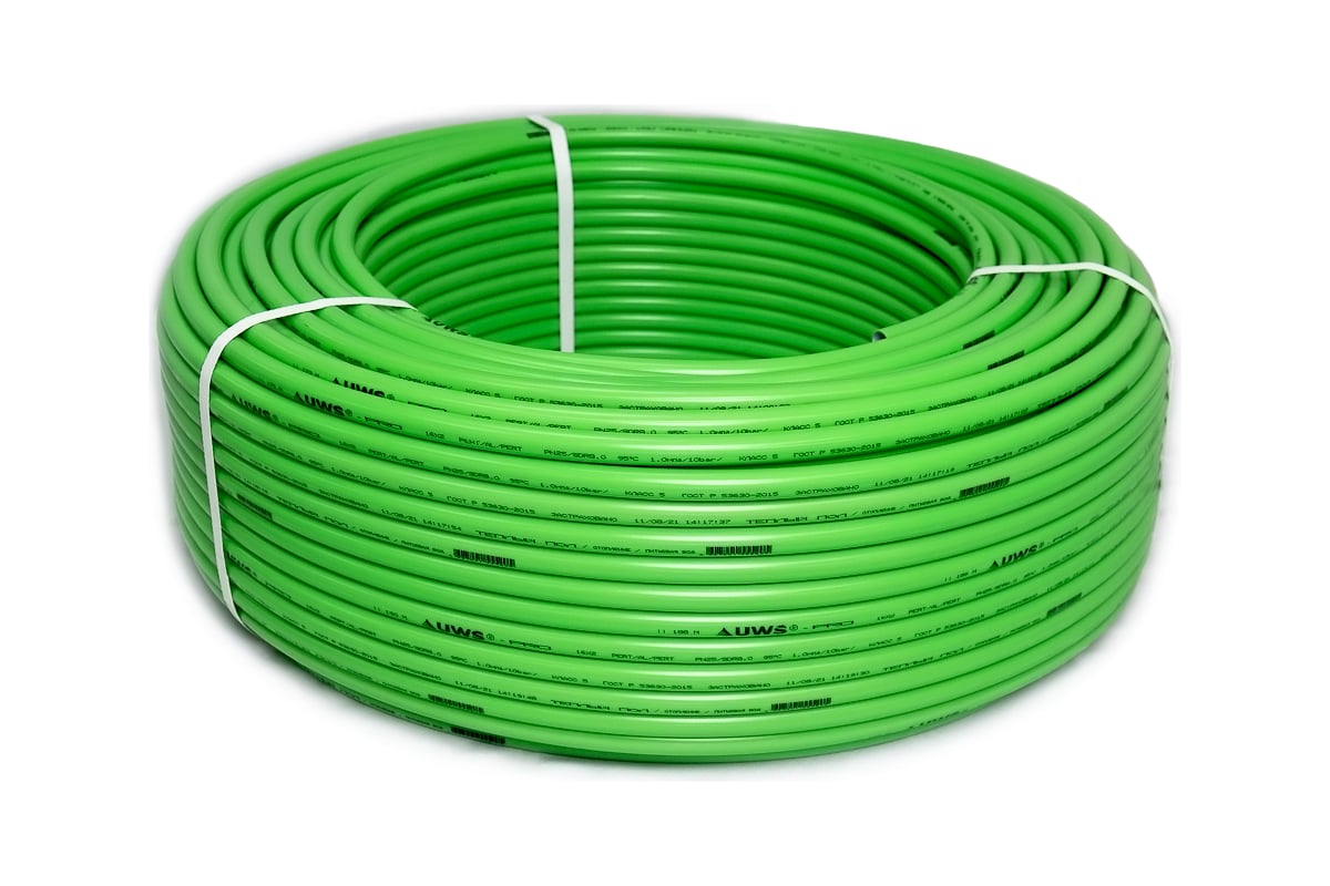 Труба металлопластиковая UWS GREEN PERT-AL-PERT З. 16x2 200 м.п. 211654