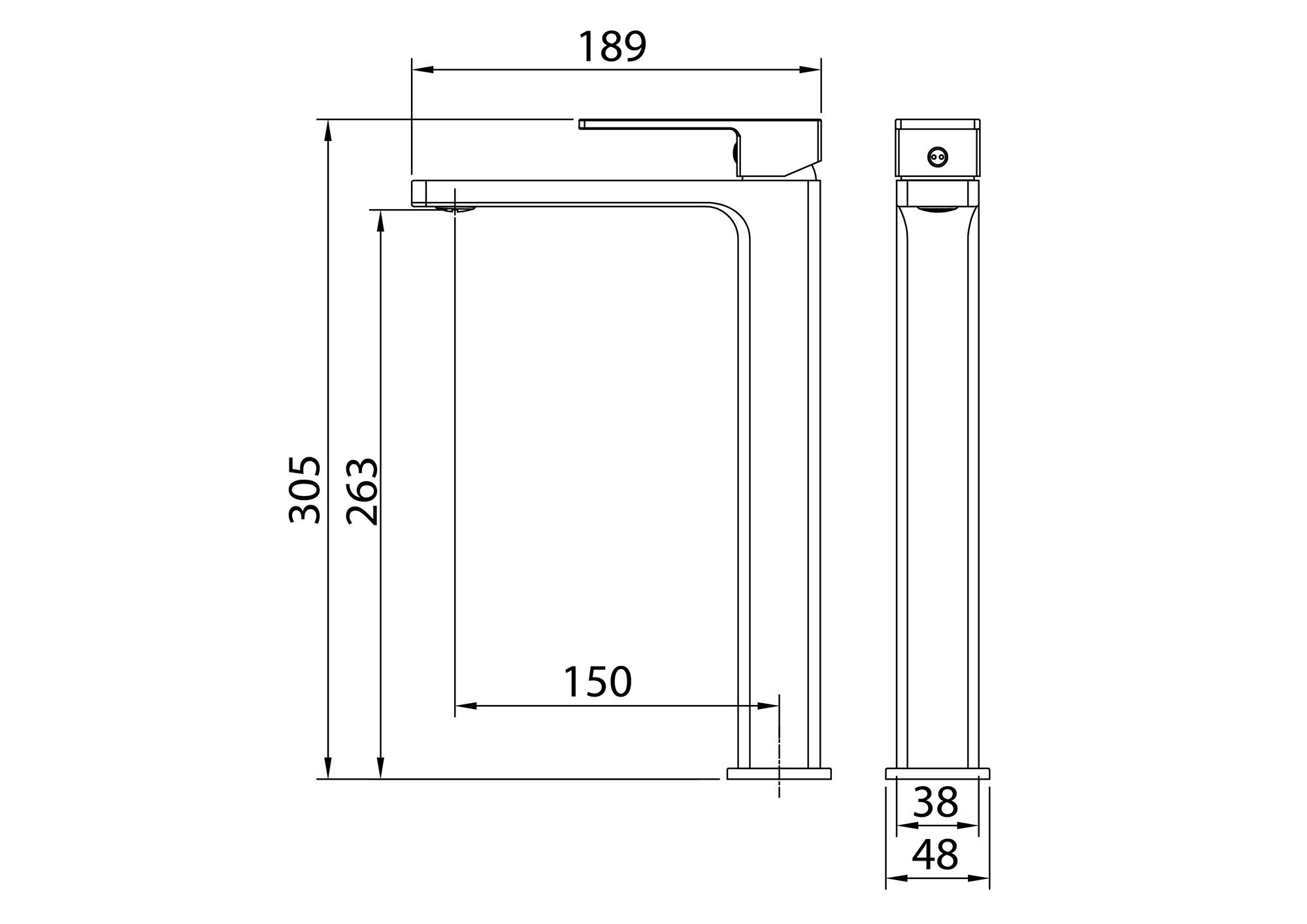 Смеситель для раковины Grossman Style 520.K35.05.420 графит сатиновый