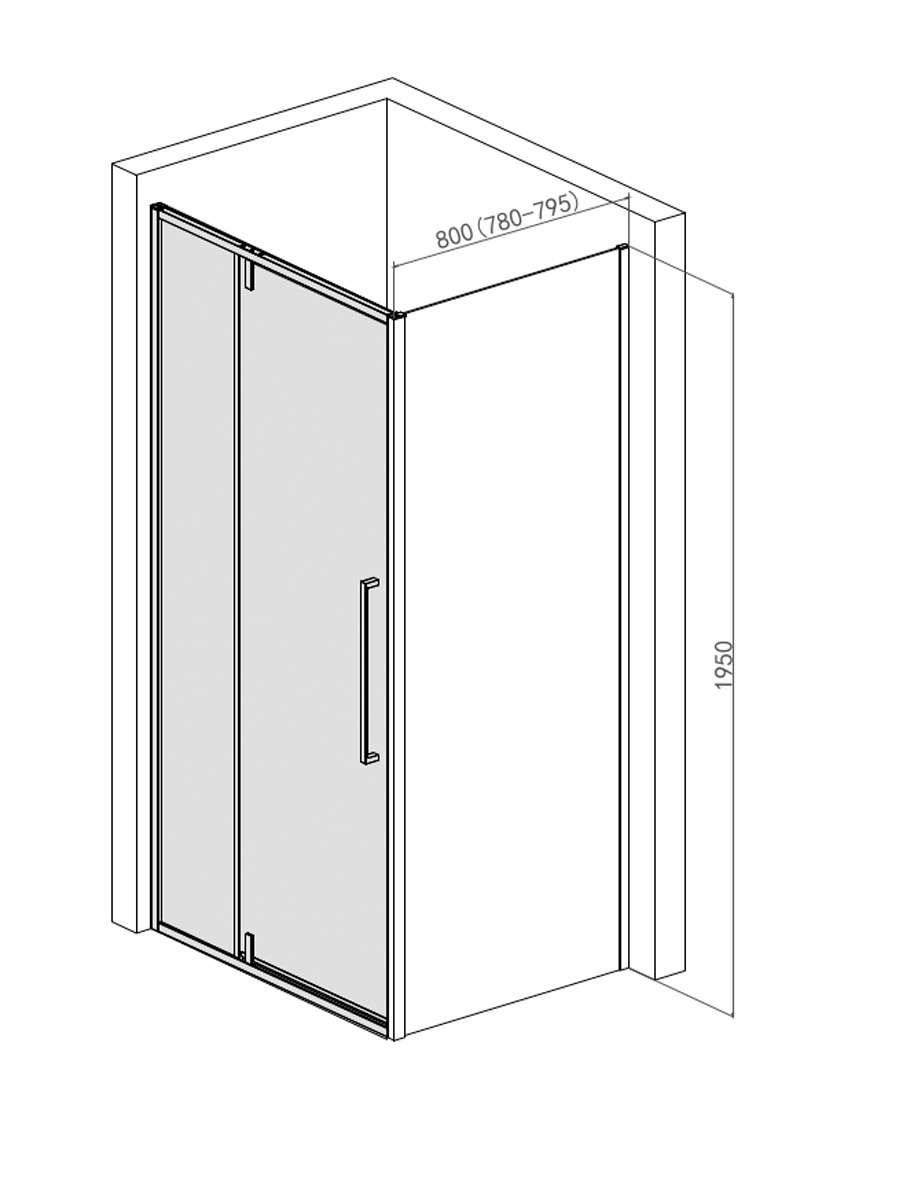 Боковая стенка AQUAme AQM7111-2 80x195 черный