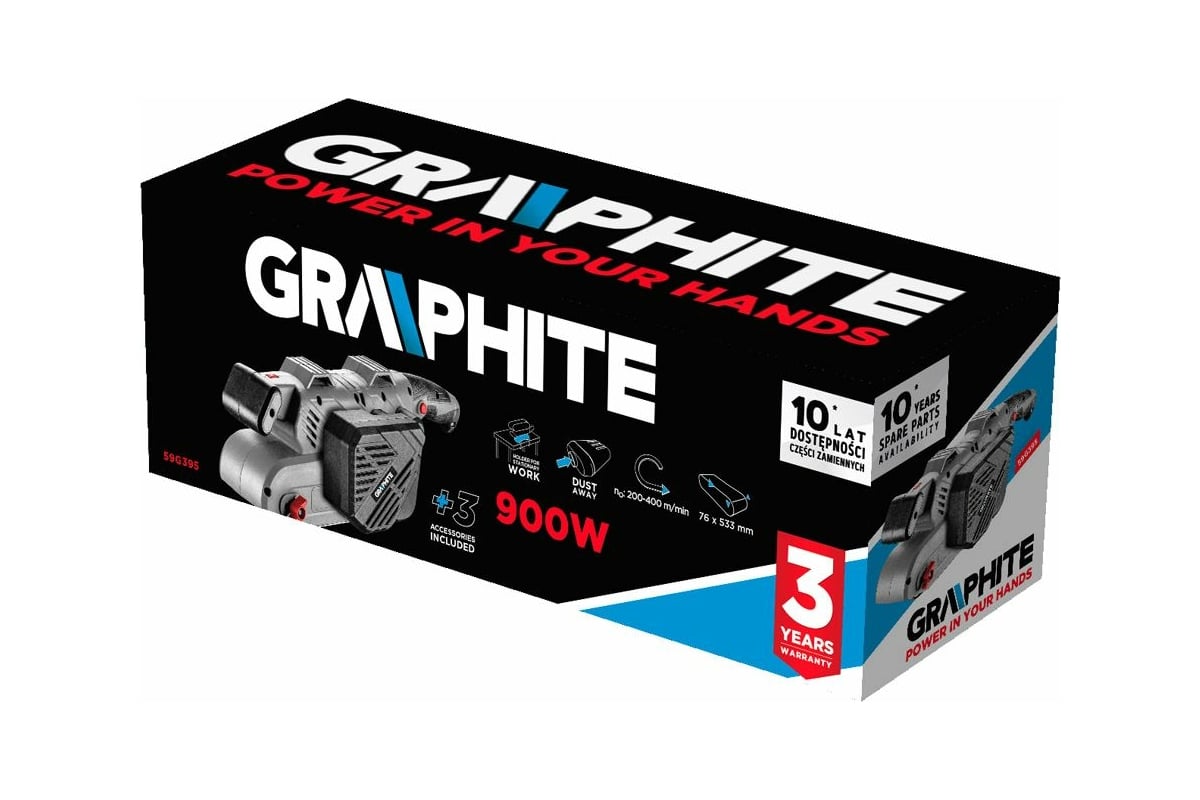 Ленточная шлифовальная машина Graphite 59G395