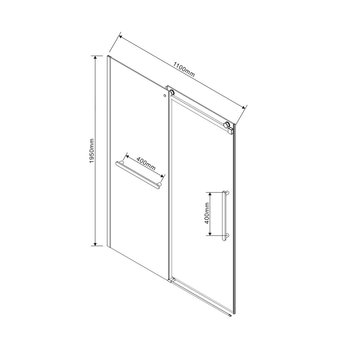 Душевая дверь Vincea Сomo Soft VDS-1CS110CLGM 110x195 оружейная сталь, прозрачная