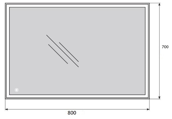 Зеркало BelBagno SPC-GRT-700-800-LED-TCH 70x80 см