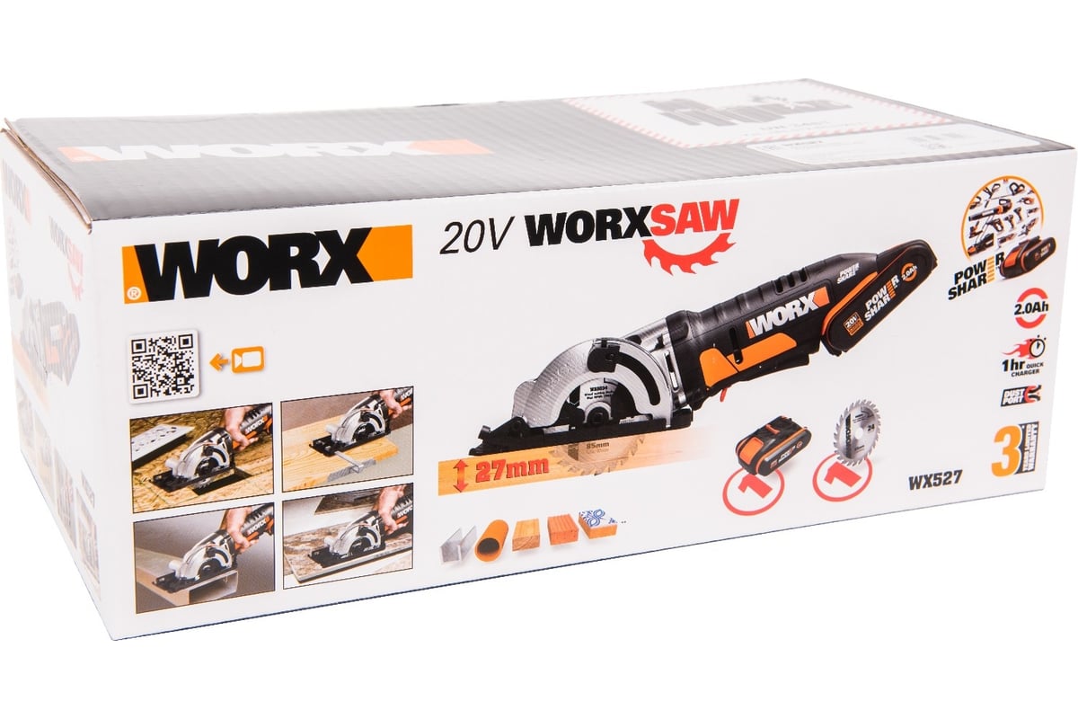 Дисковая аккумуляторная пила Worx SAW WX527