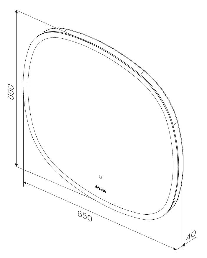 Зеркало Am.Pm Func 65 см, с подсветкой M8FMOX0651WGS
