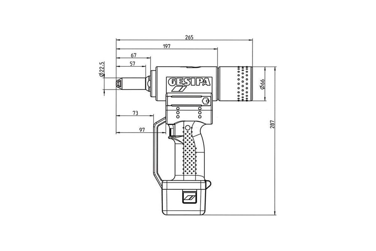 Аккумуляторный заклепочник Gesipa AccuBird 7250037/1434898