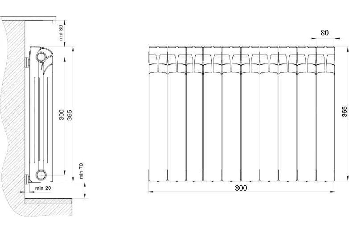 Радиатор Rifar Ecobuild 300 - 10 RE30010