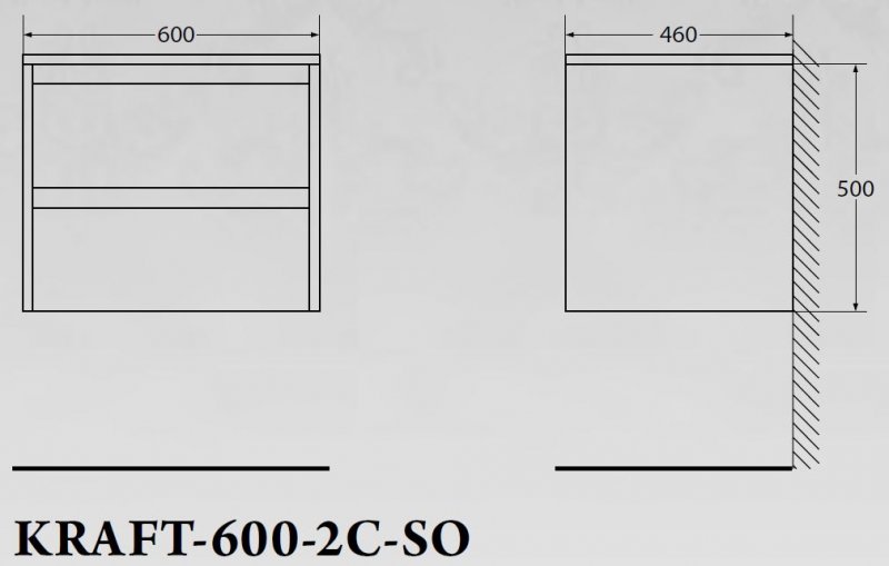 Тумба со столешницей BelBagno Kraft 120 см Cemento Grigio