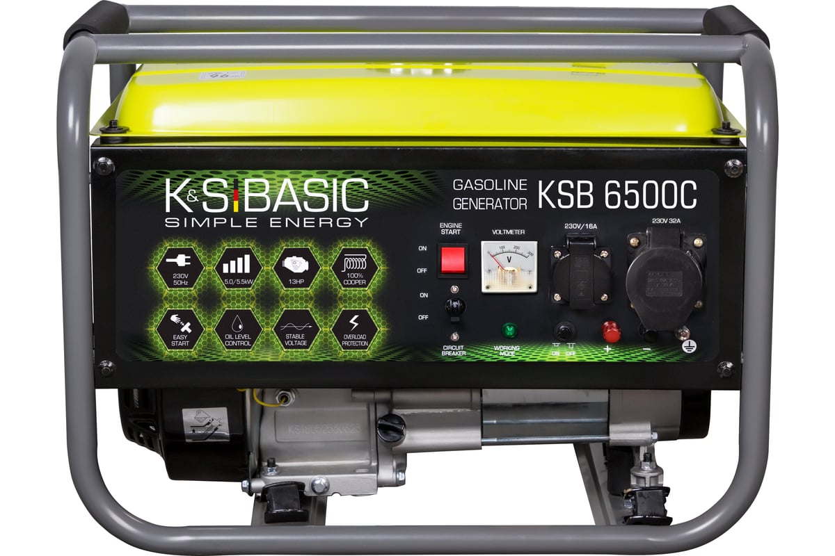 Бензиновый генератор K&S BASIC KSB 6500C