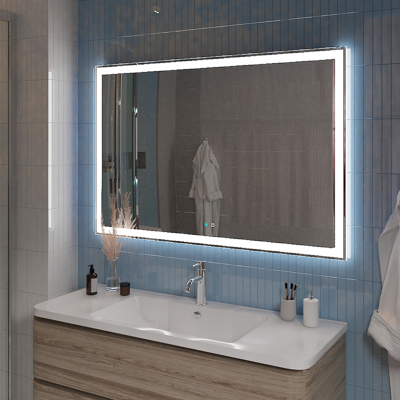 Зеркало BelBagno SPC-GRT-1200-800-LED-TCH-SND 120x80 см с голос. управлением, антипар