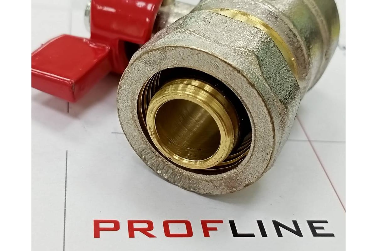 Кран шаровой для м/п труб PROFLINE цанга-гайка 20x1/2 УТ-00036229