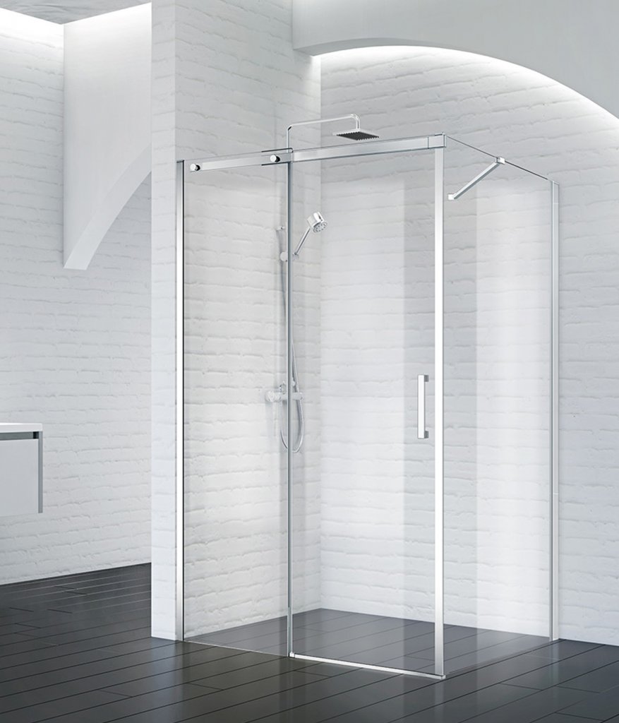 Душевой уголок BelBagno Acqua 120x90 прозрачный, хром