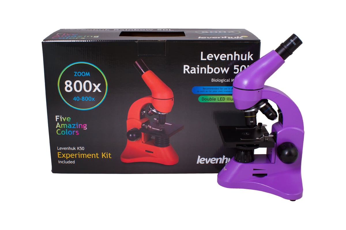 Микроскоп Levenhuk Rainbow 50L Amethyst\Аметист 69047