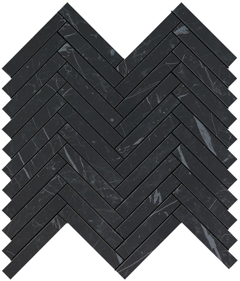 Мозаика Atlas Concorde Marvel Stone Nero Marquina  Herringbone Wall 30,5X30 см, 9SHN