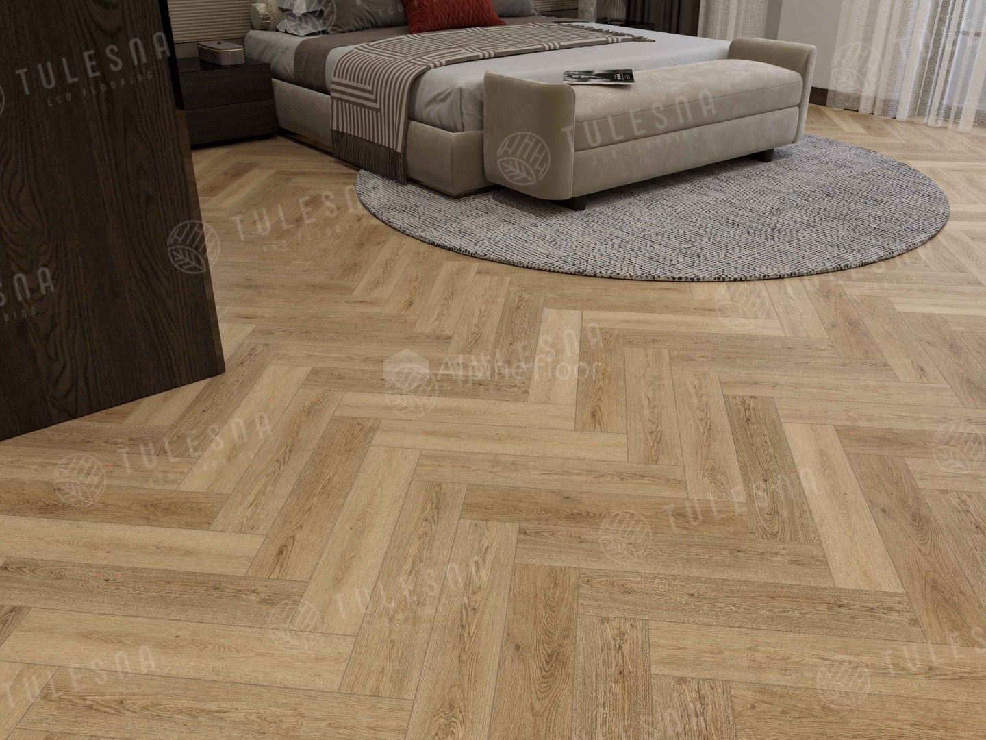 Виниловый ламинат Tulesna Art Parquet LVT Stella 590x118x2.5 мм, 1005-201