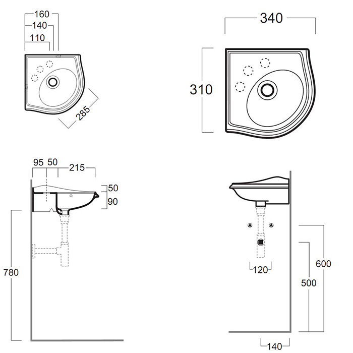 Раковина Simas Arcade AR036bi*1 34 см