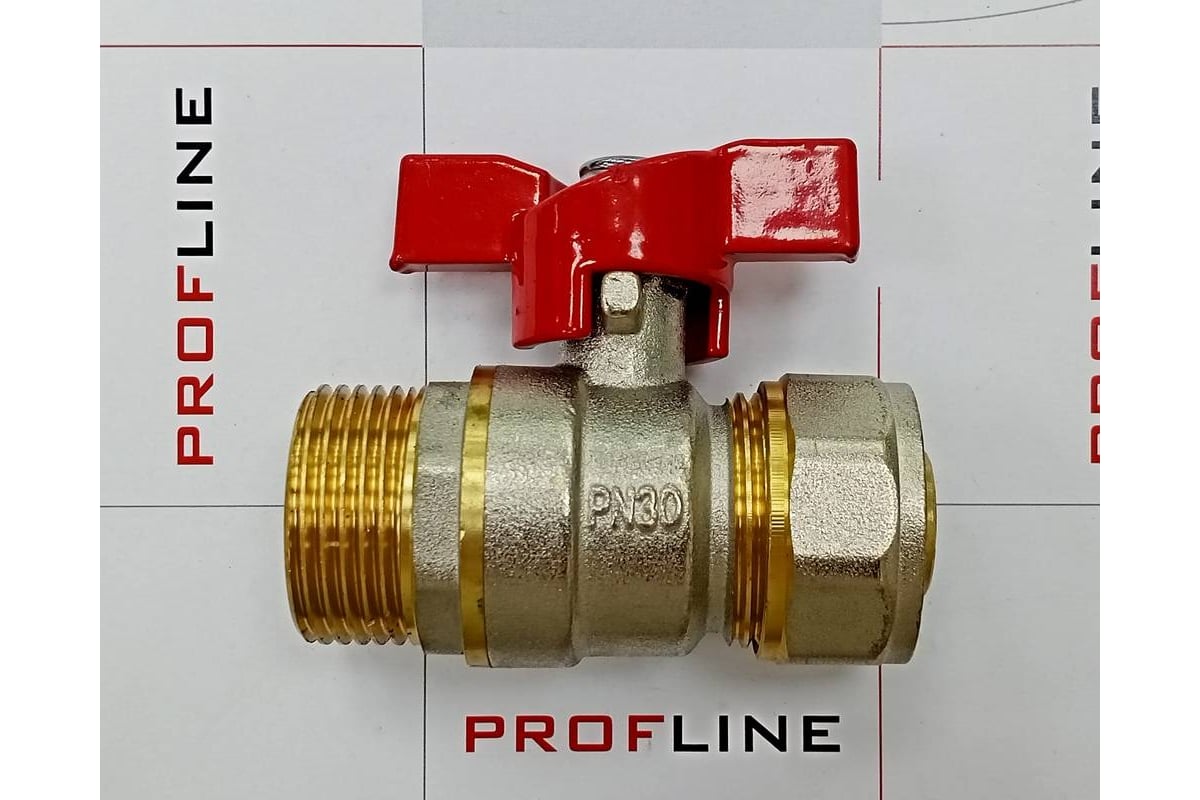 Кран шаровой для м/п труб PROFLINE цанга-штуцер 20x3/4 УТ-00036232