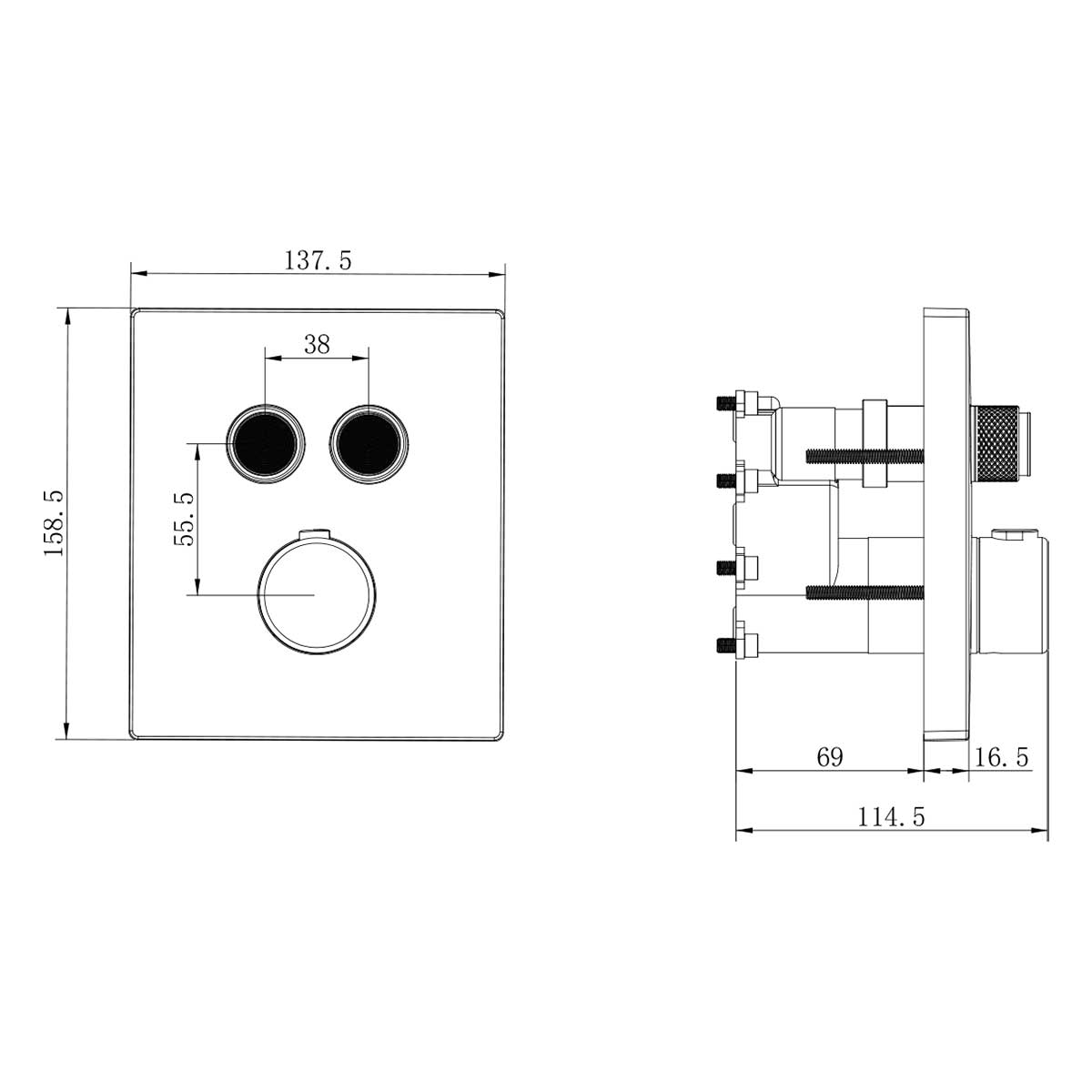 Душевой набор Vincea Inspire VSFW-3I21MT3RMB термостат, черный