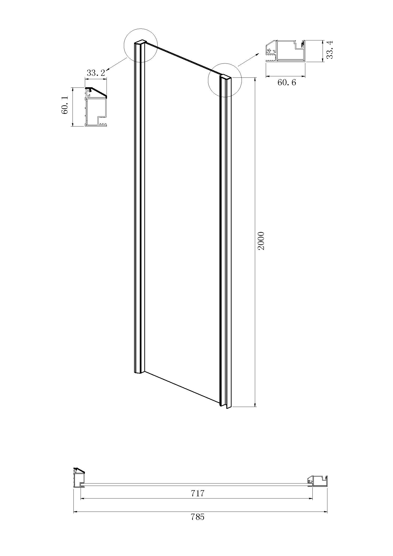 Душевой уголок Ambassador Intense 160x80 110022205IBB-80IBB тонированный, черный