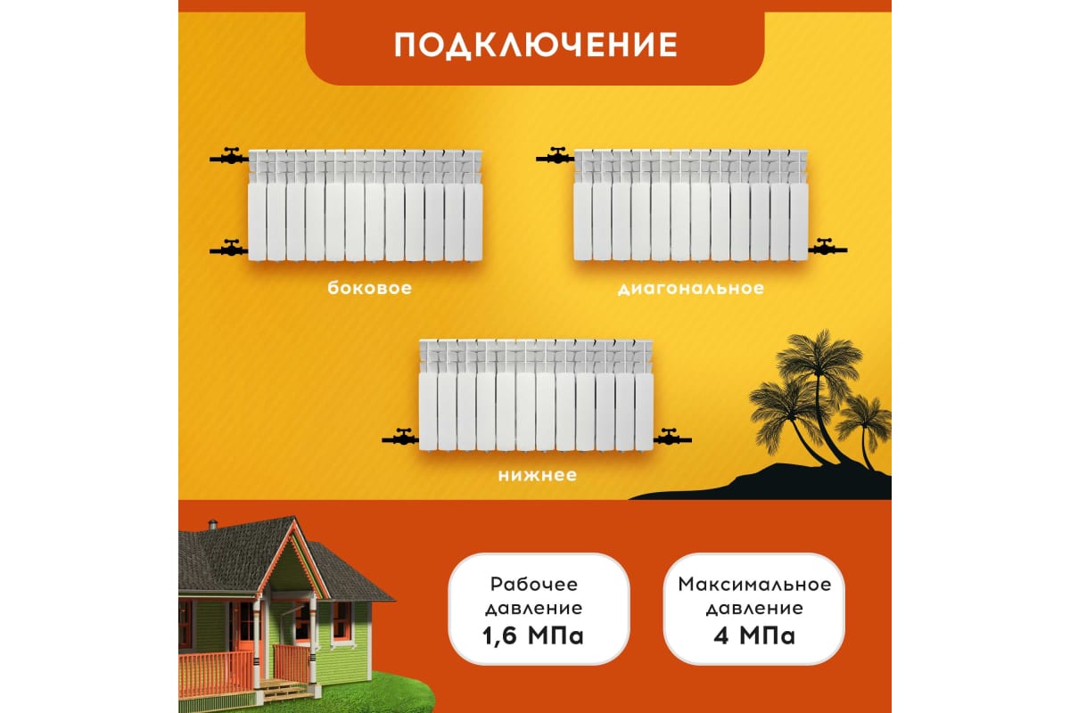 Алюминиевый радиатор Tropic 12 секций 7601.057