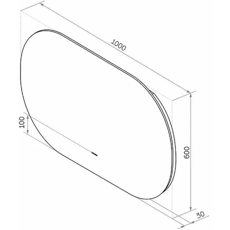 Зеркало Континент Fleur LED 100x60 см с холодной подсветкой ЗЛП607