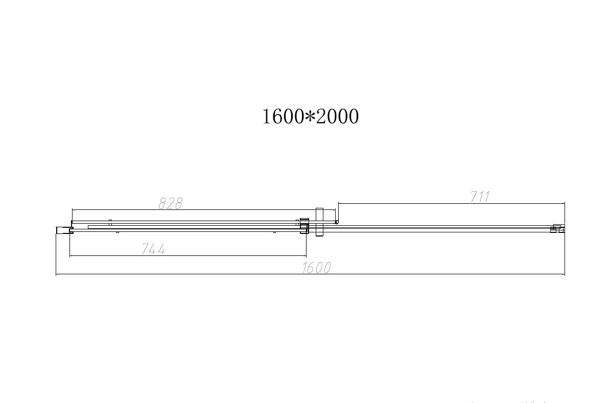 Душевая дверь Vincea Dice VDS-4D160CLGM 160x200 вороненая сталь, прозрачная