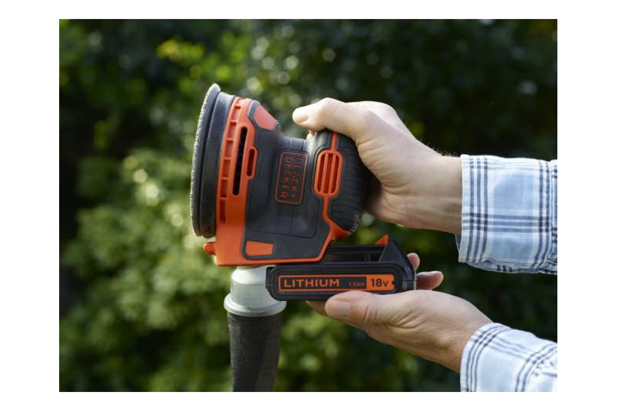 Аккумуляторная эксцентриковая шлифмашина Black&Decker BDCROS18N