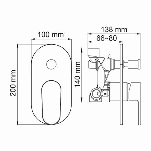 Душевой набор WasserKRAFT Donau A14031 с лейкой