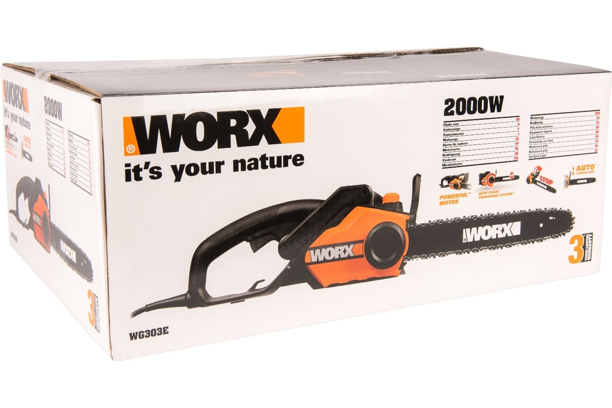 Цепная пила Worx WG303E