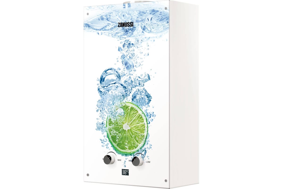 Газовая колонка Zanussi GWH 10 Fonte Glass Lime НС-1077261